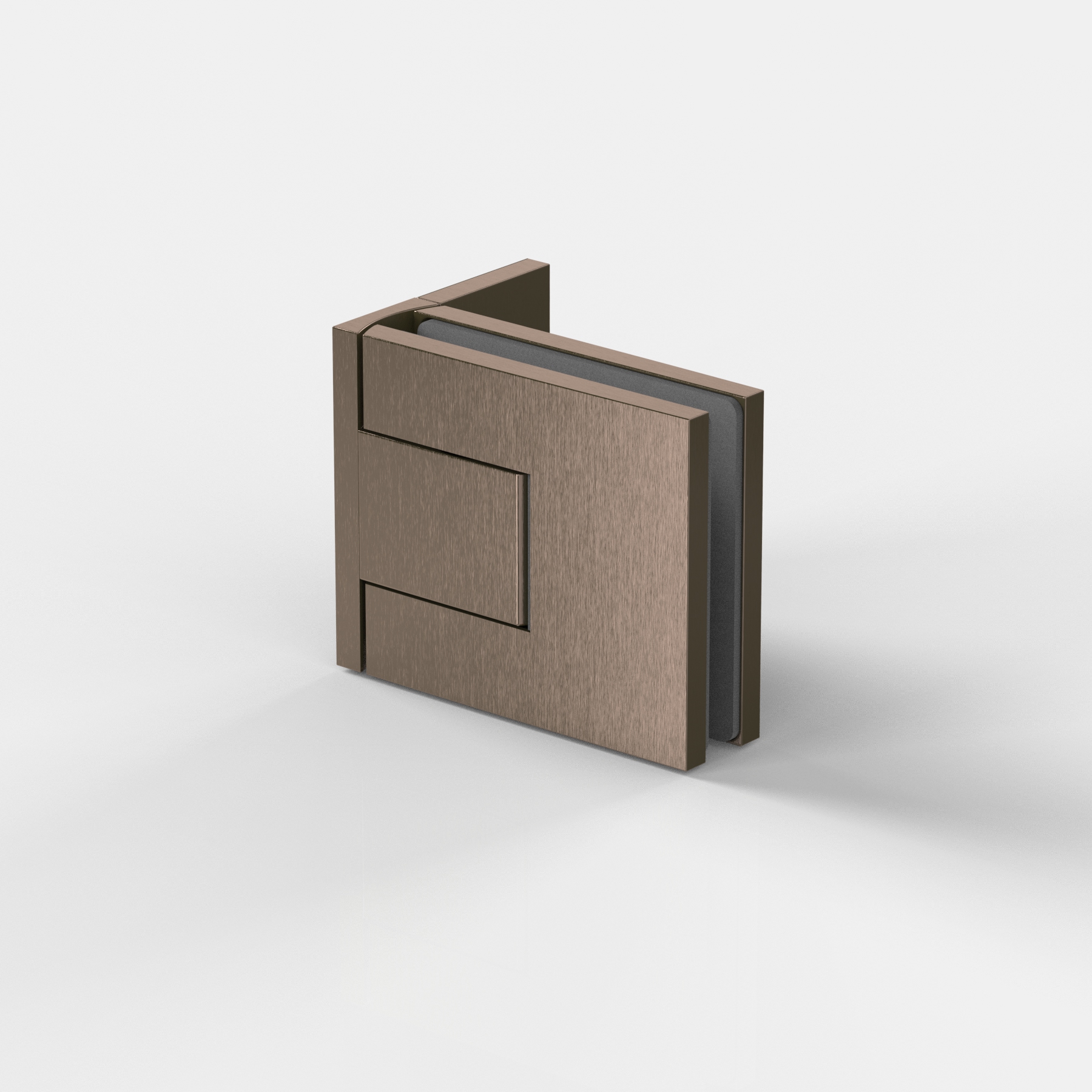 Pendeltürband Glas-Wand 90°, einseitige Lasche