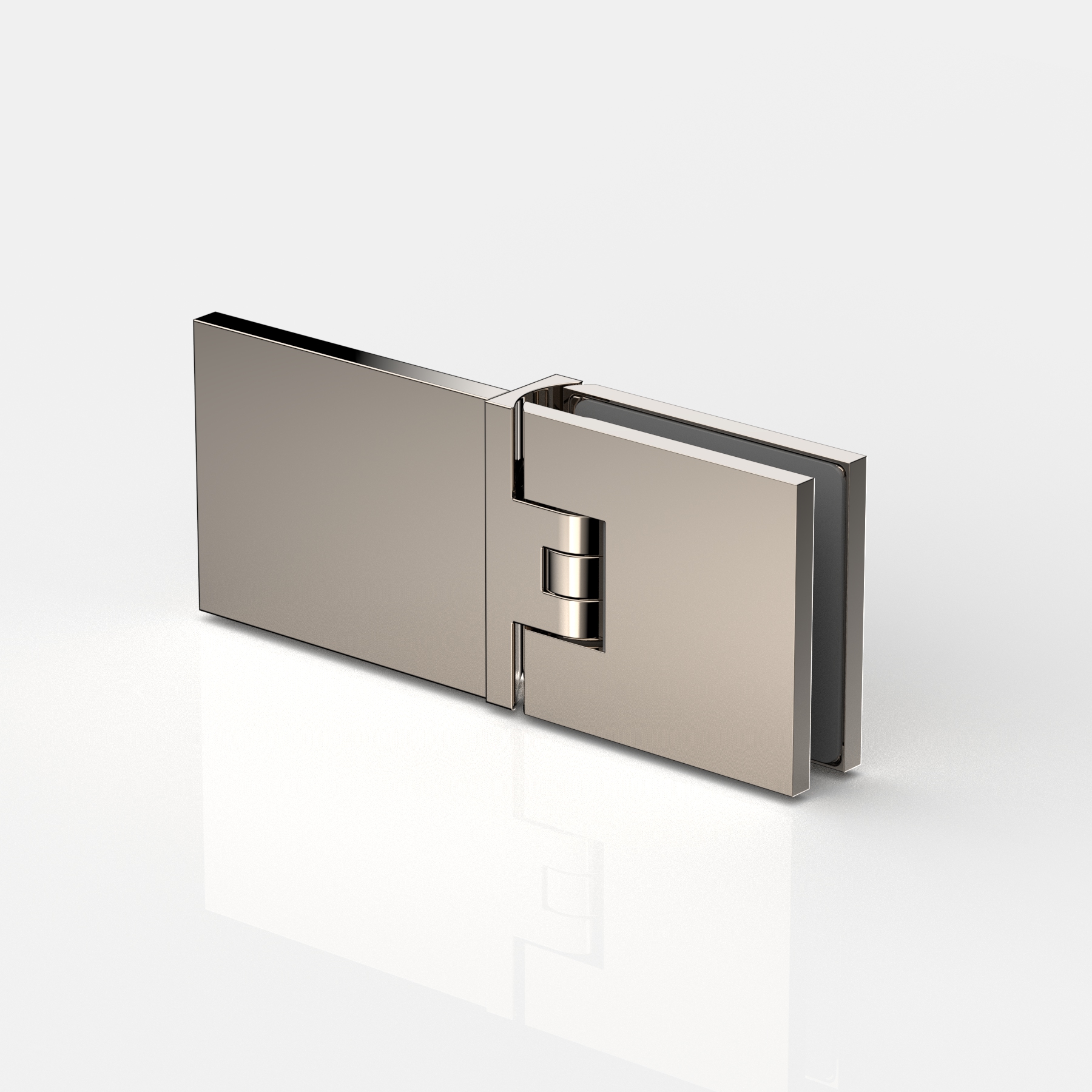 Pendeltürband Glas-Wand 180°