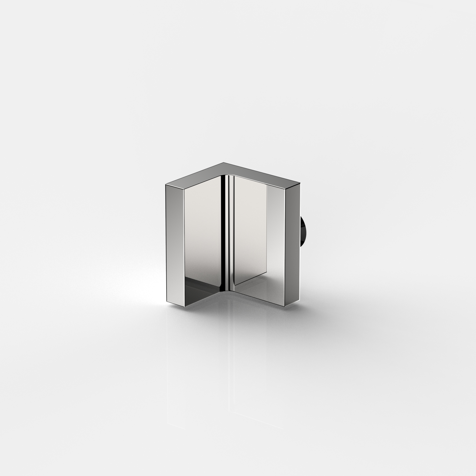 Winkelverbinder Glas-Wand 90°