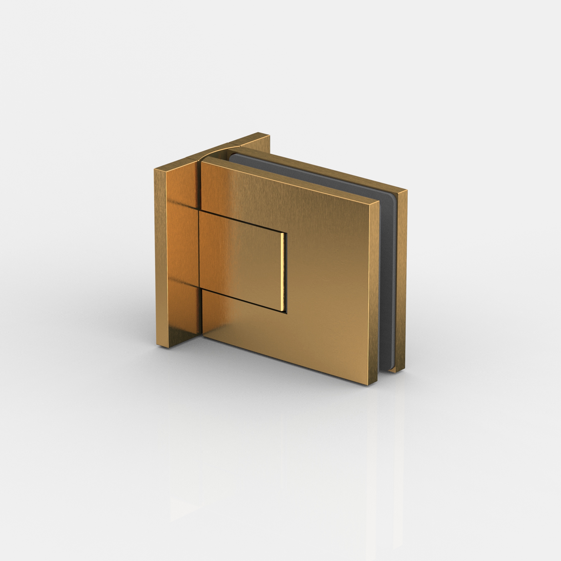 Pendeltürband Glas-Wand 90°, beidseitige Lasche