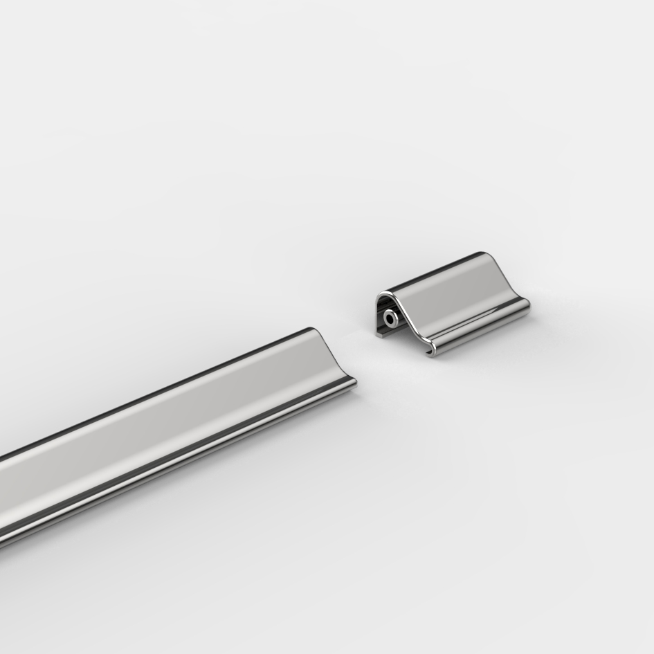 Schwallschutzprofil, Endstück, links