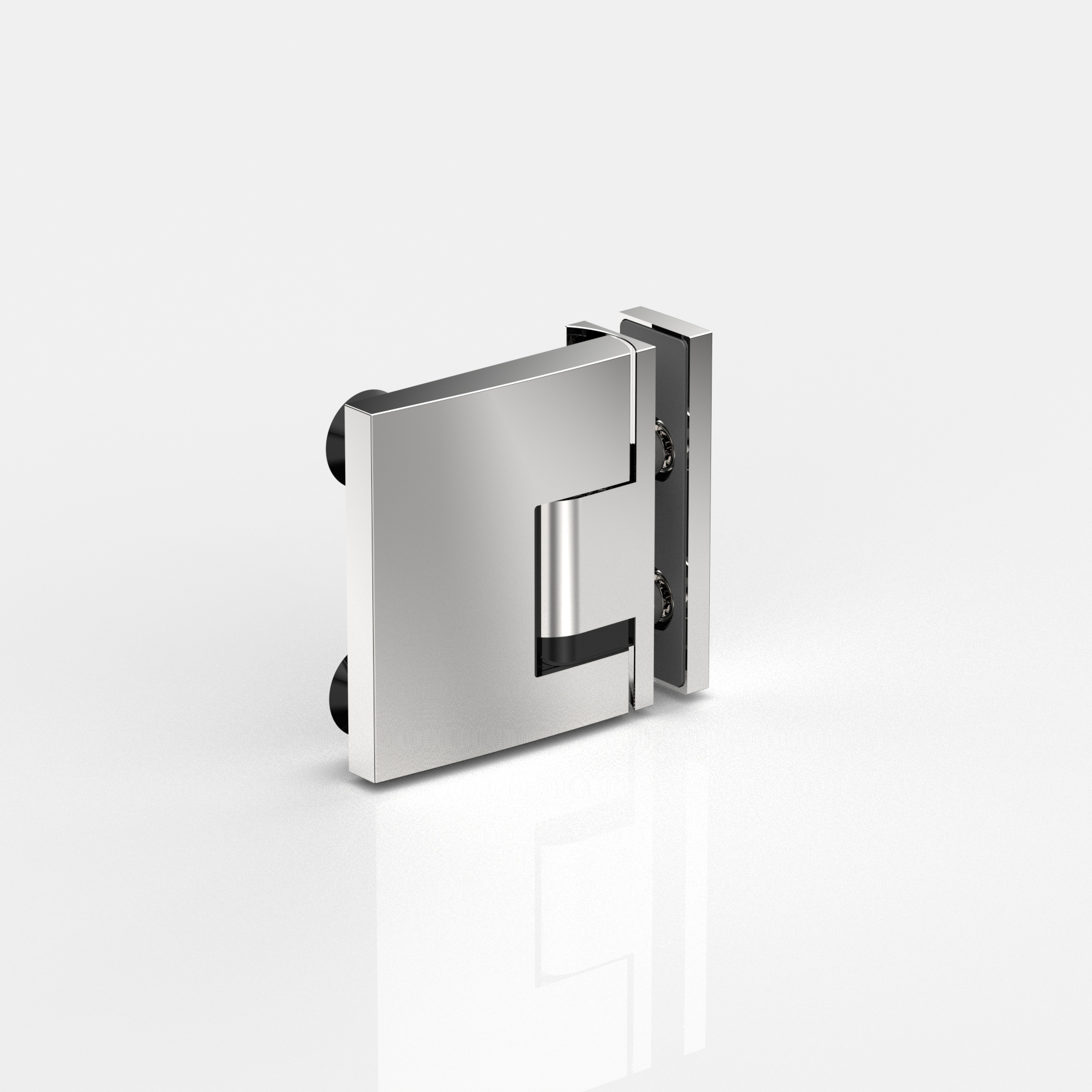 Hebe-Senk-Pendeltürband, flächenbündig, Glas-Glas 90°