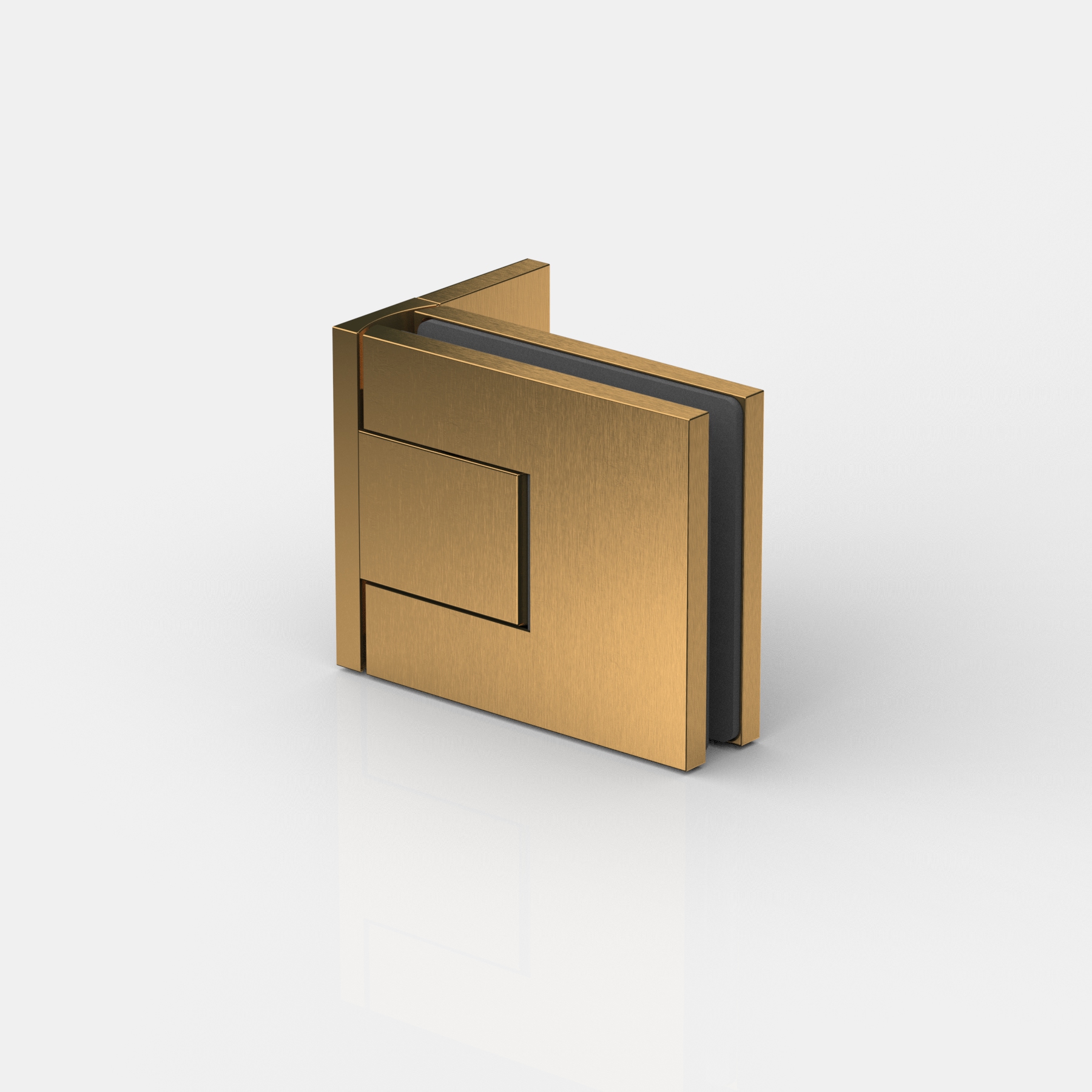 Pendeltürband Glas-Wand 90°, einseitige Lasche