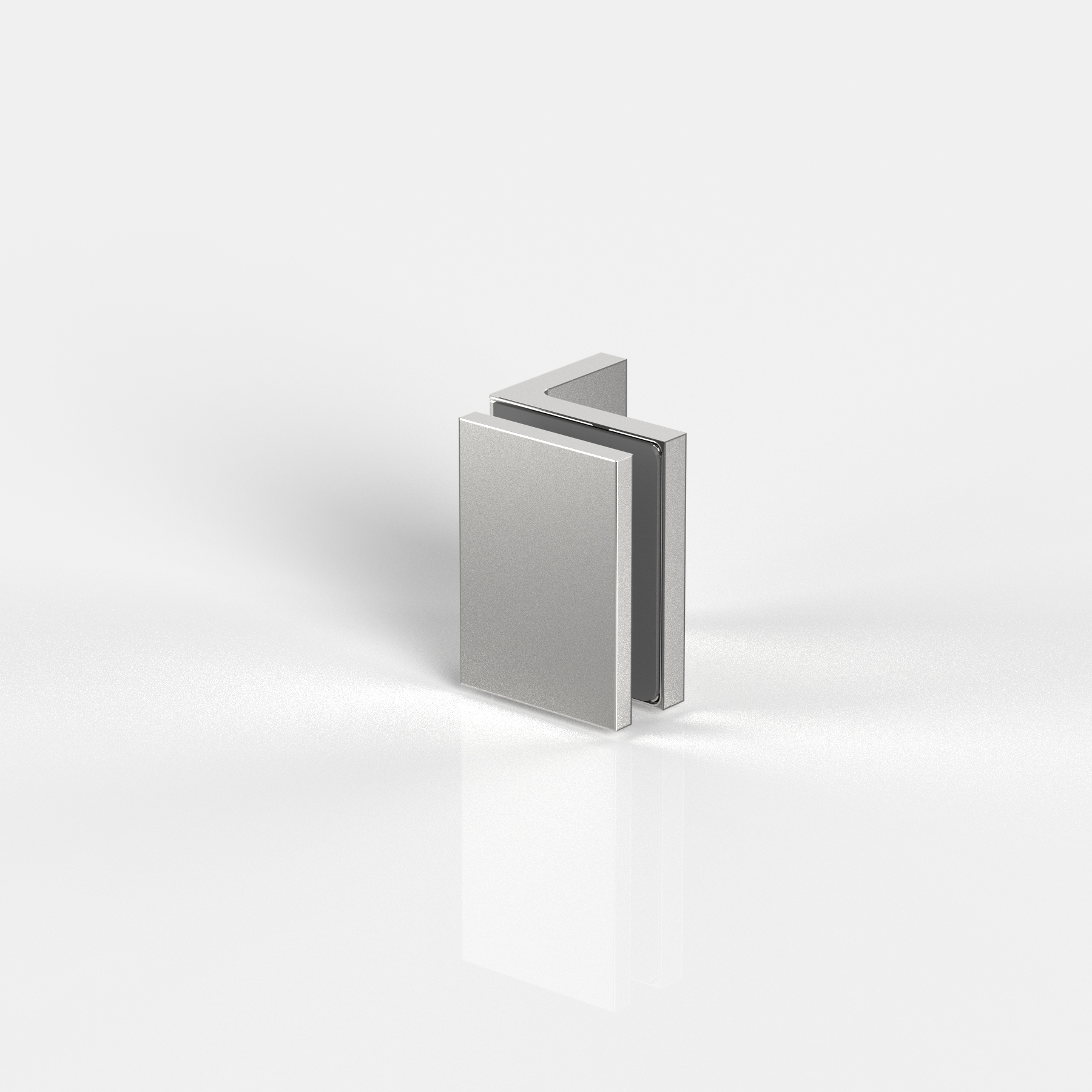 Winkelverbinder Glas-Wand 90°