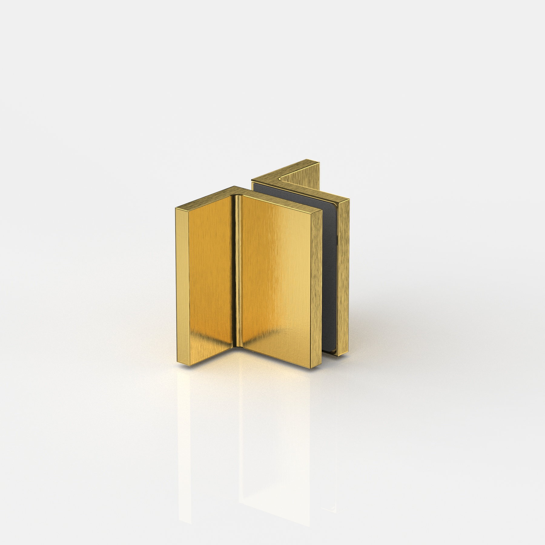 Winkelverbinder Wand-Glas 90°