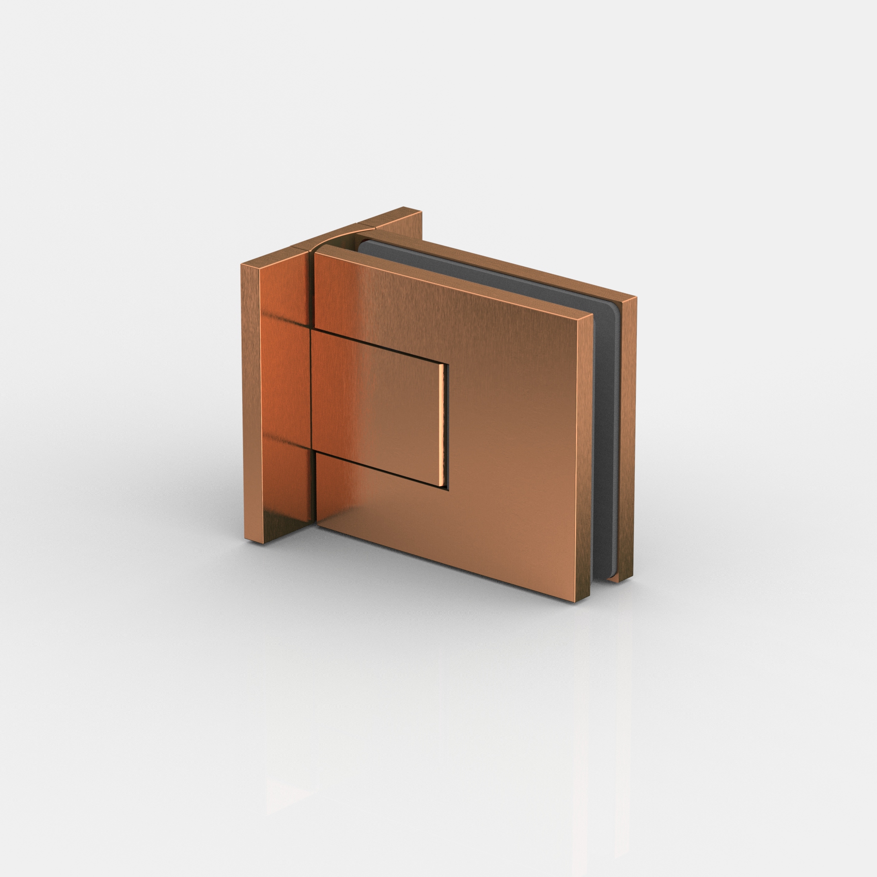 Pendeltürband Glas-Wand 90°, beidseitige Lasche