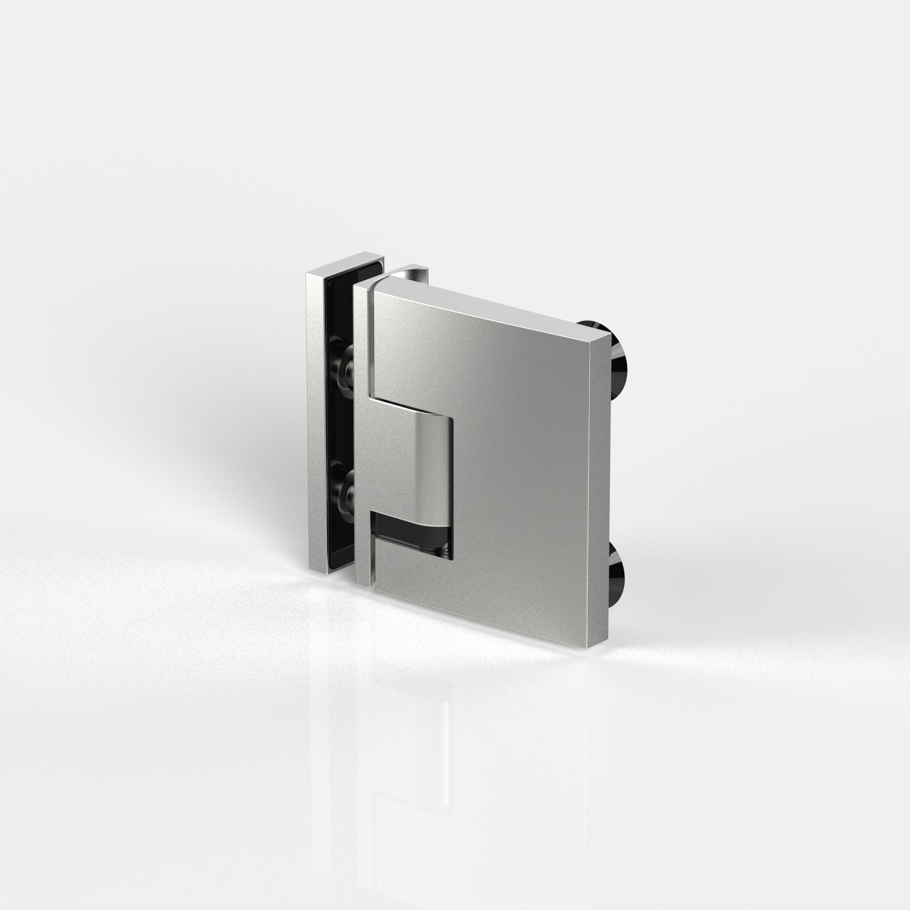 Hebe-Senk-Pendeltürband, flächenbündig, Glas-Glas 90°