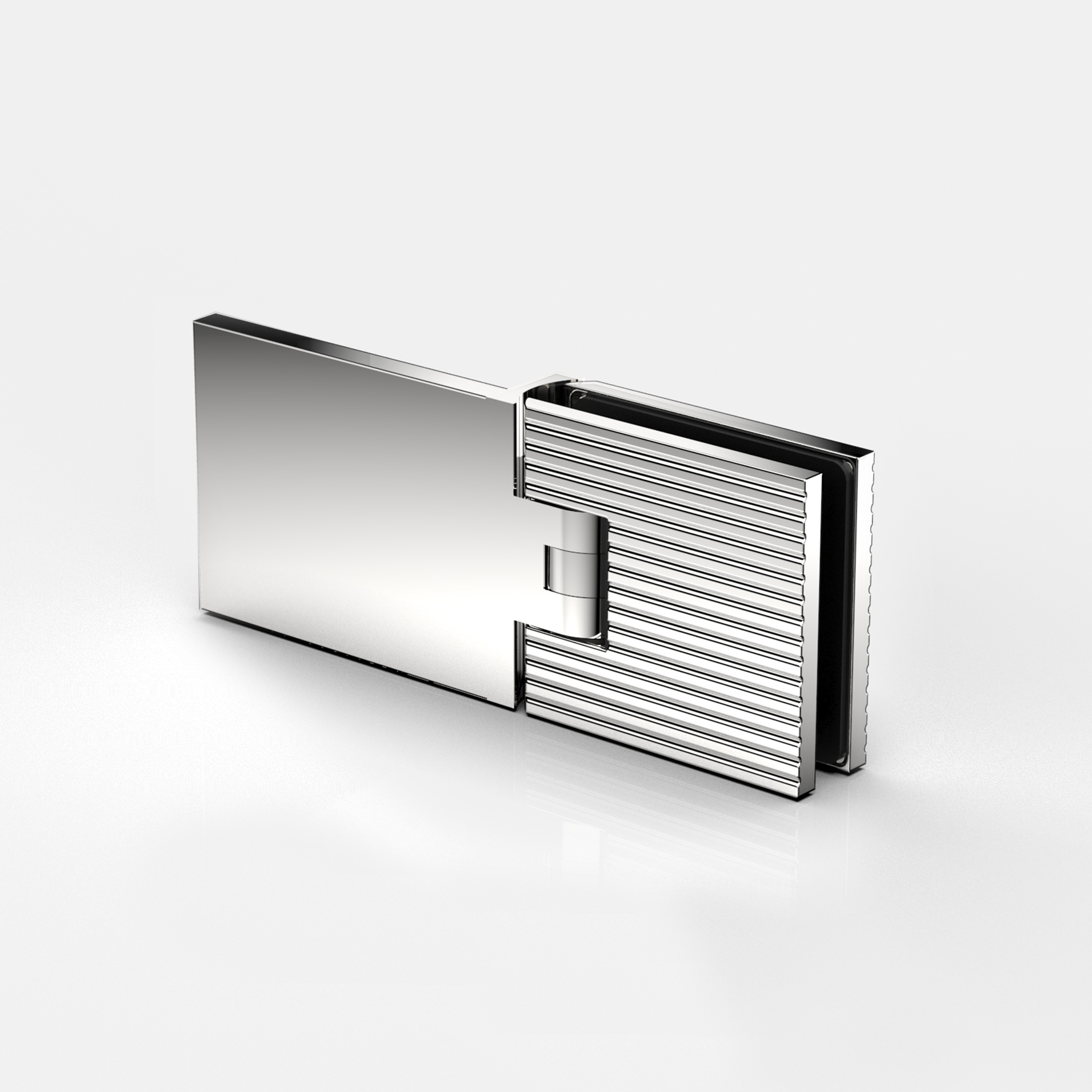 Pendeltürband Glas-Wand 180°