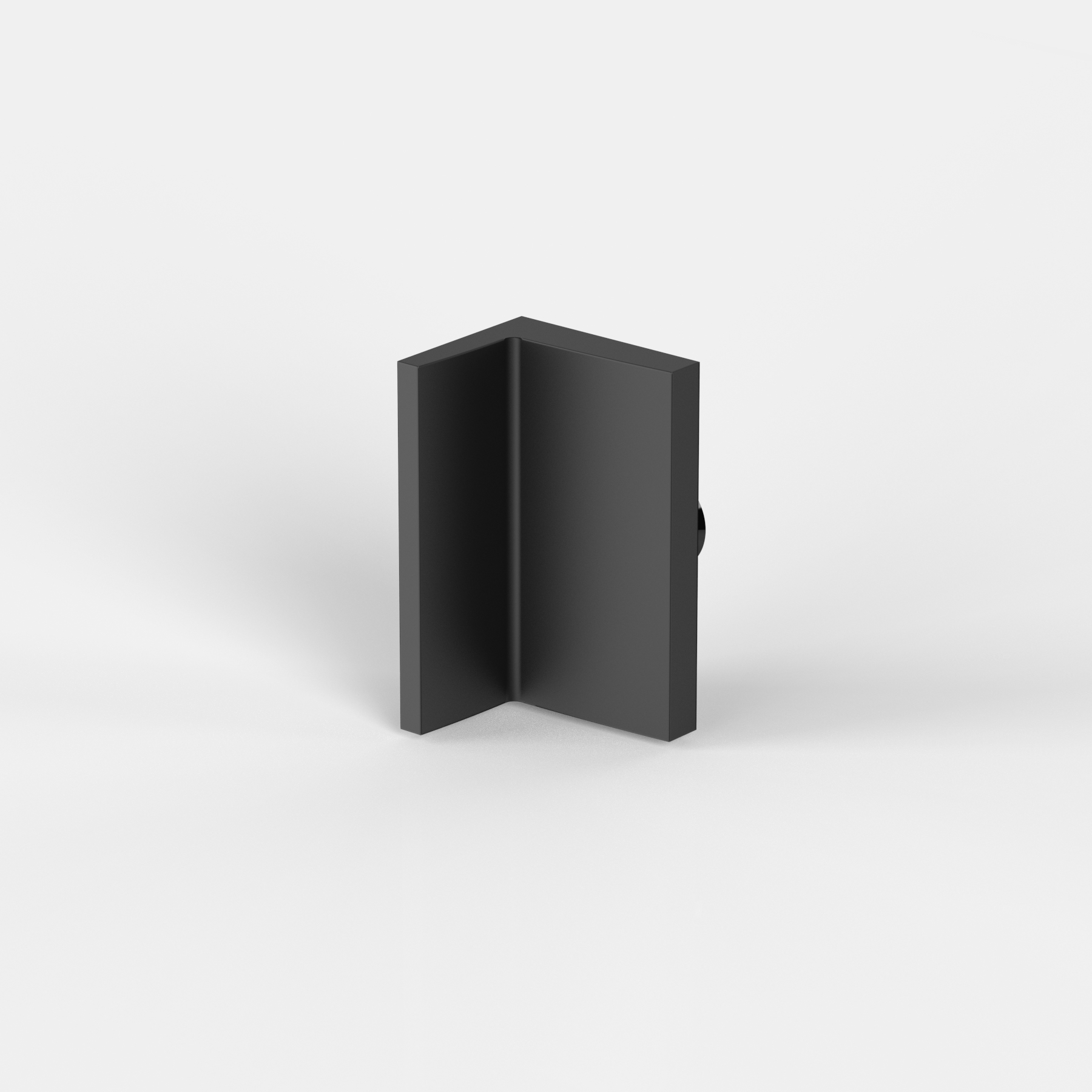 Winkelverbinder, flächenbündig, Glas-Wand 90°