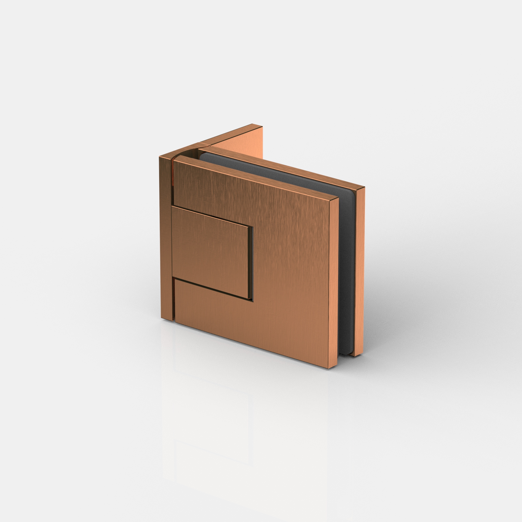 Pendeltürband Glas-Wand 90°, einseitige Lasche