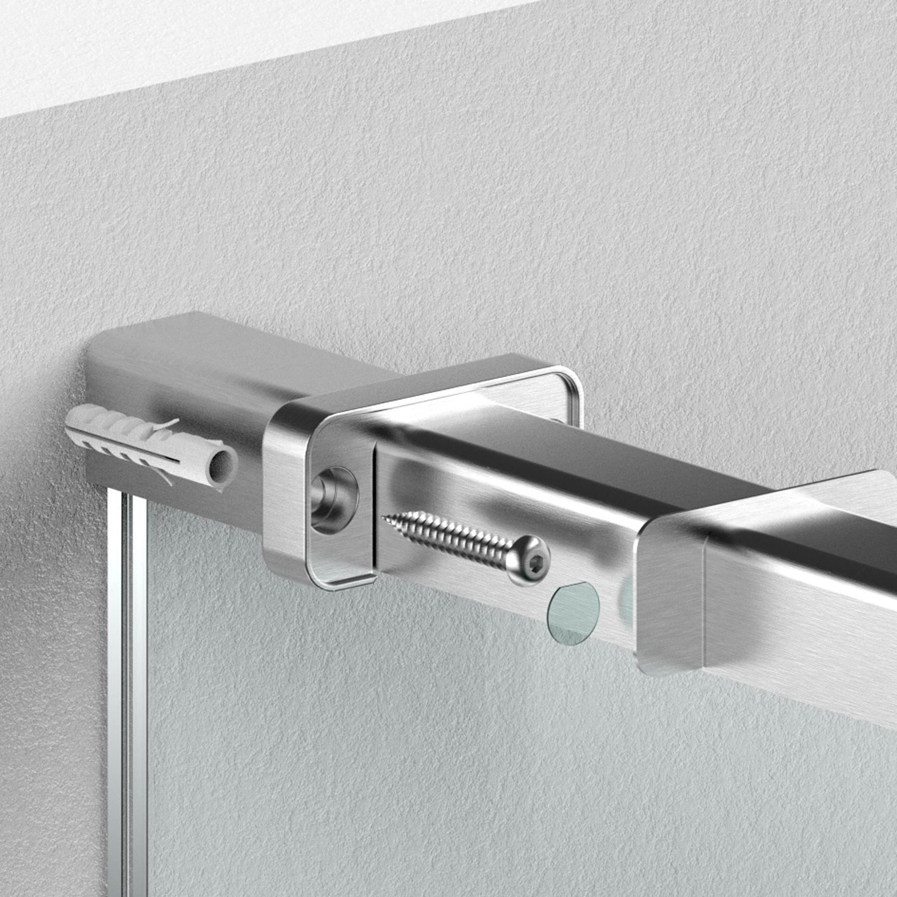 Wandanbindung für U-Profil, 30x27x3 mm