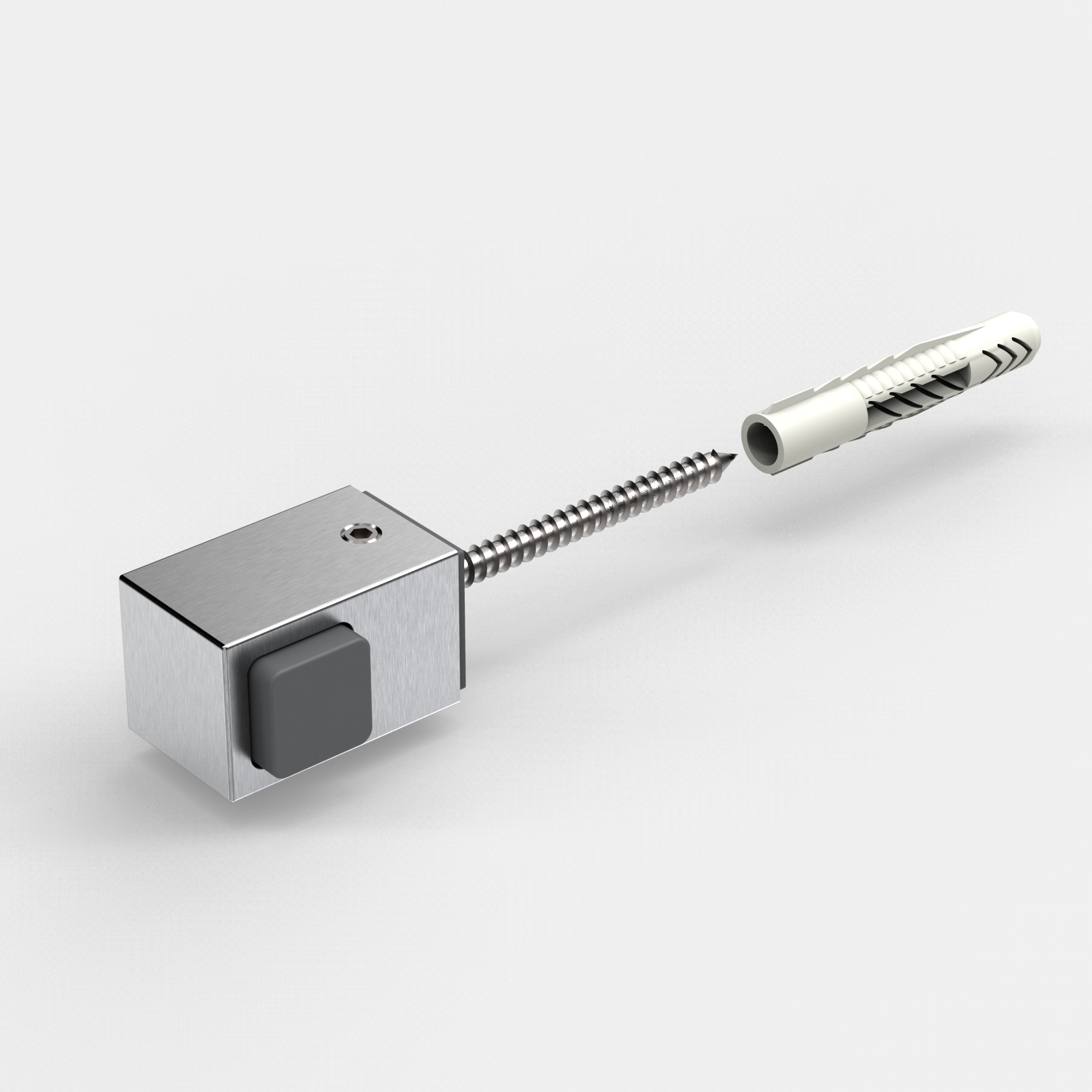 Stopper P600 eckig, rechts, Wandanschluss