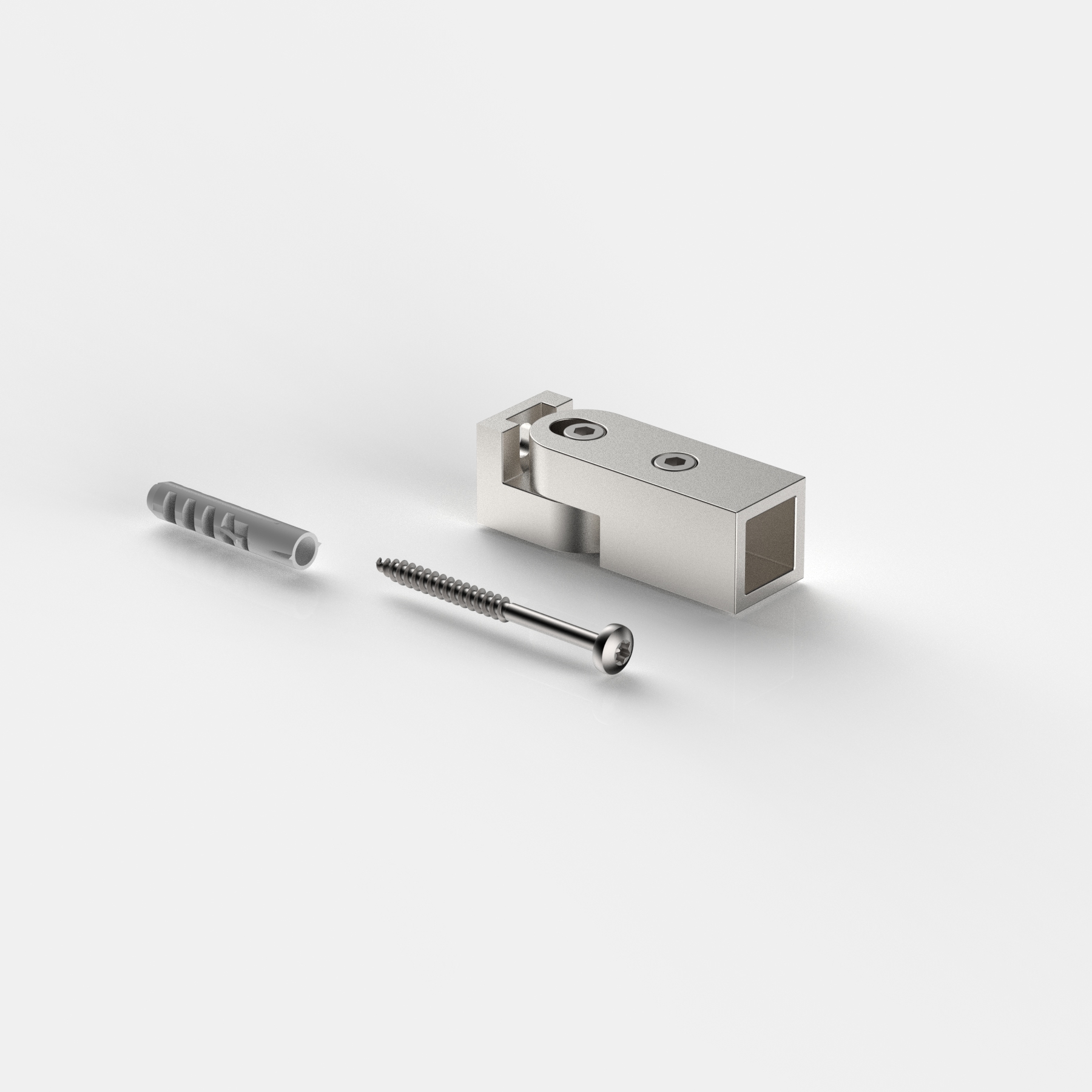 Wandhalter für Stabistange15x15mm, verstellbar