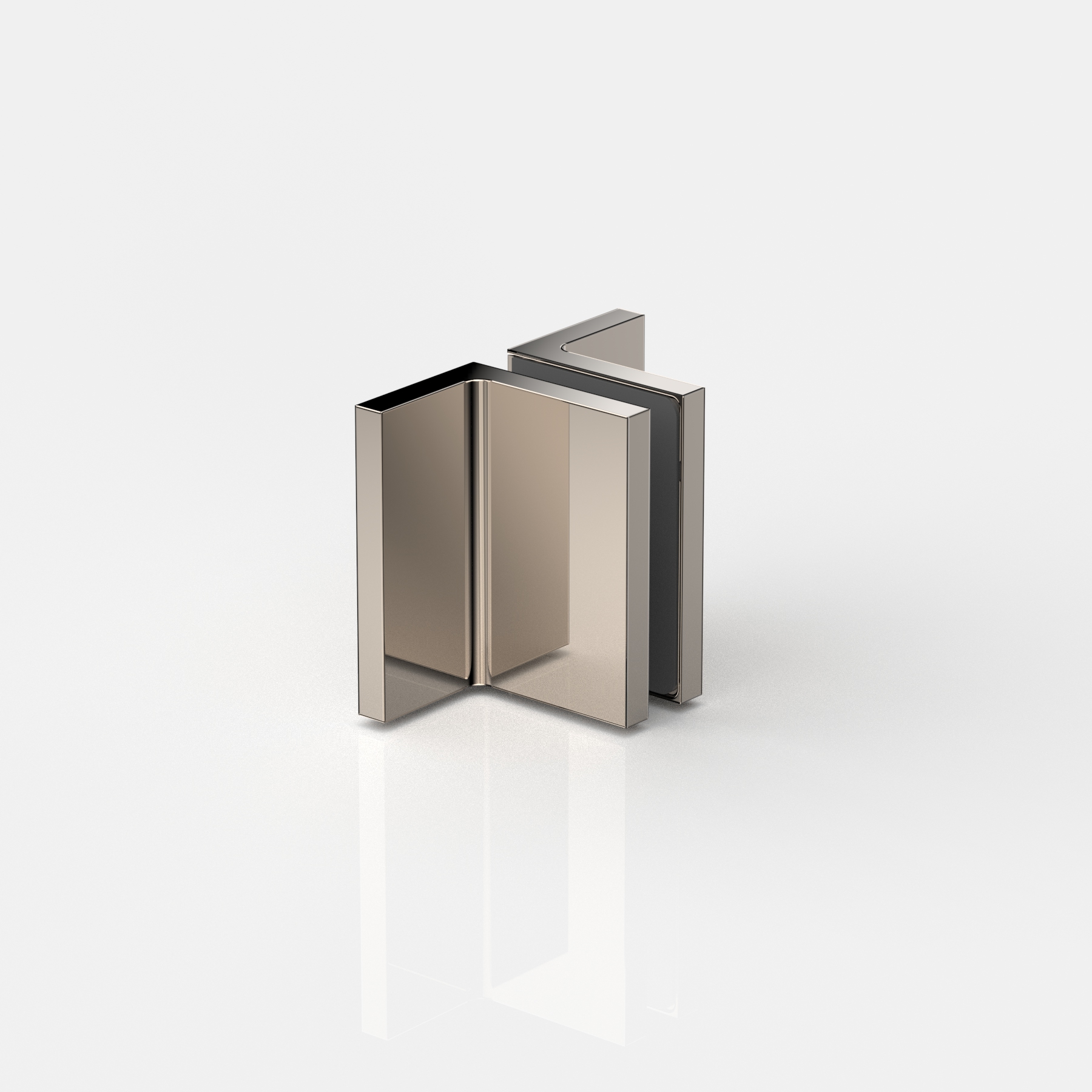 Winkelverbinder Wand-Glas 90°