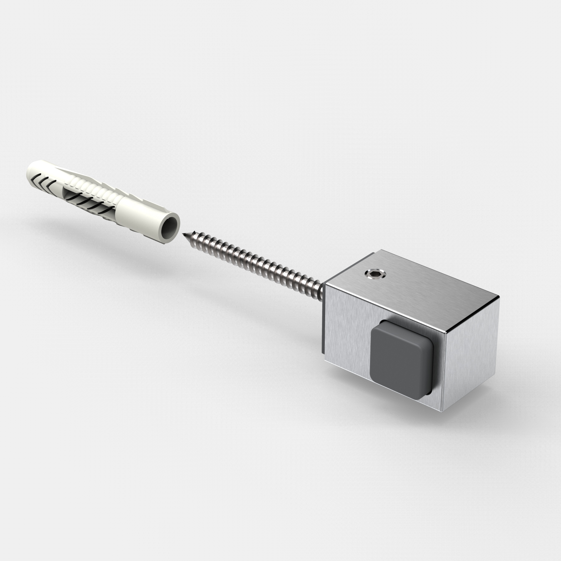 Stopper P600 eckig, links, Wandanschluss