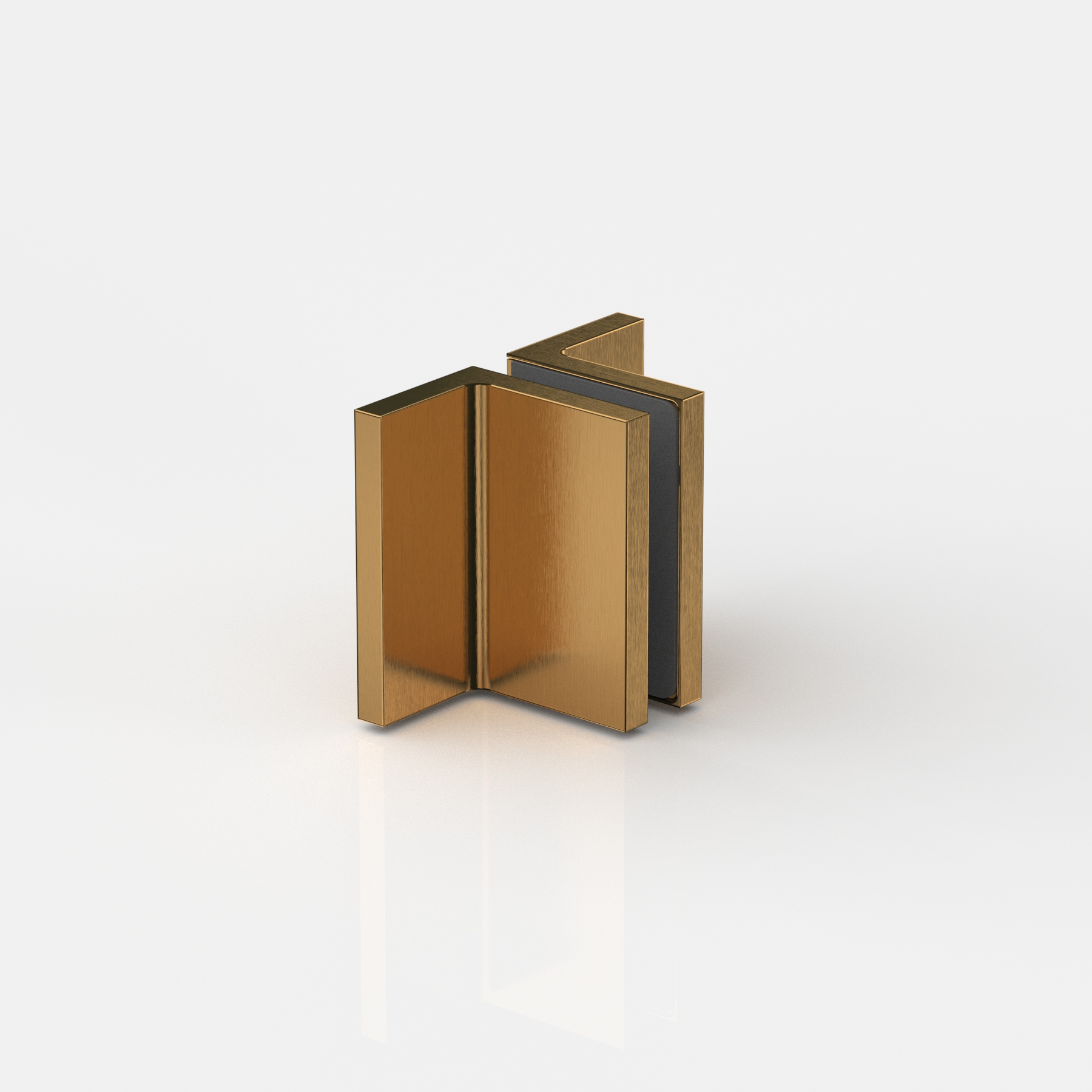 Winkelverbinder Wand-Glas 90°