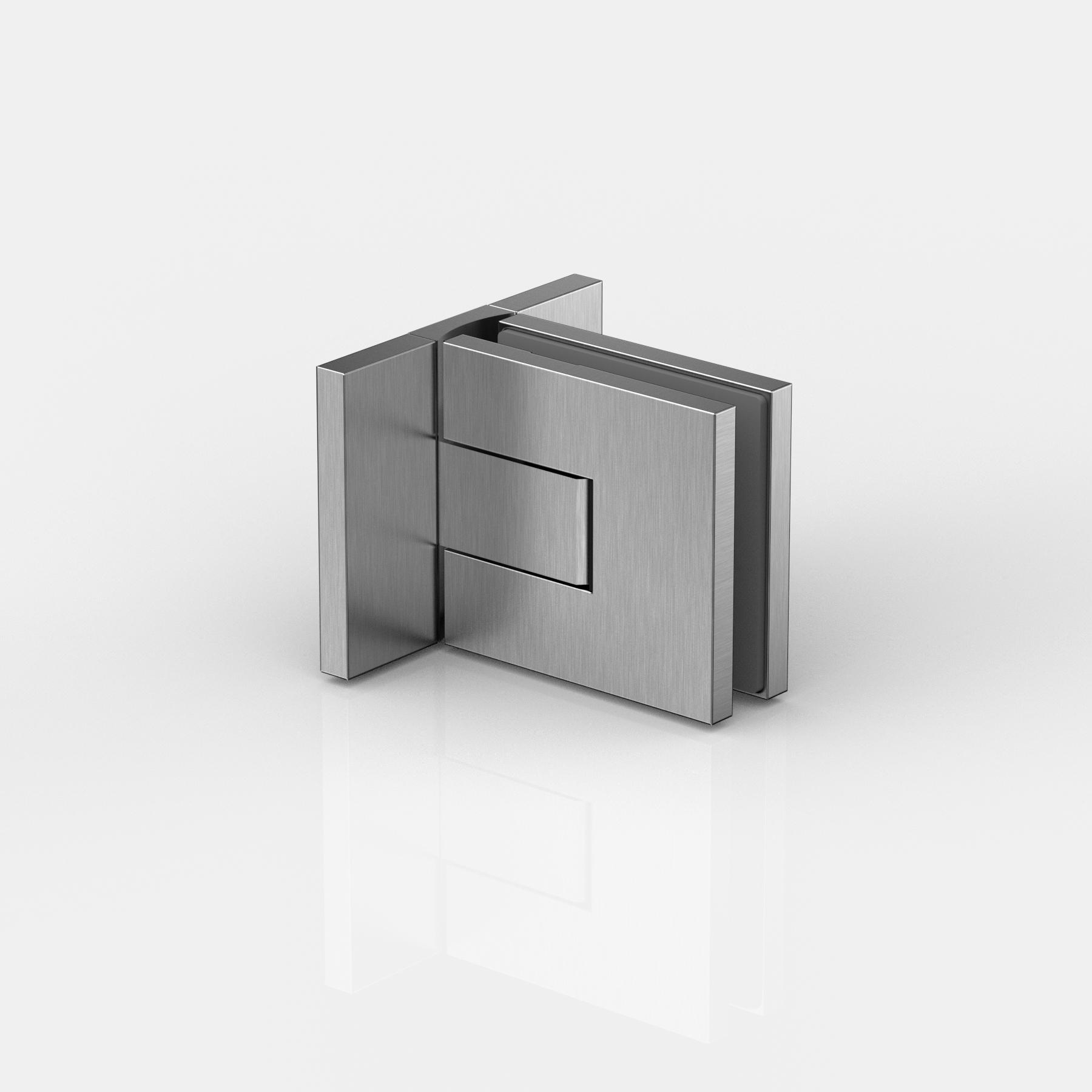 Pendeltürband Glas-Wand 90°